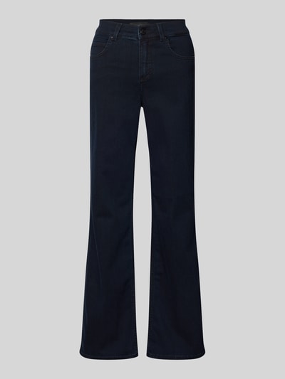 Productfoto, Regular Fit Jeans in 5-pocket-design model 'LARA' van Angels, donkerblauw, elastische katoenmix, riemlussen, dames jeans, bandwijdte 40 cm, binnenbeenlengte 79 cm
