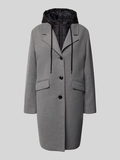 More & More Regular fit lange jas met viscose Middengrijs - 2