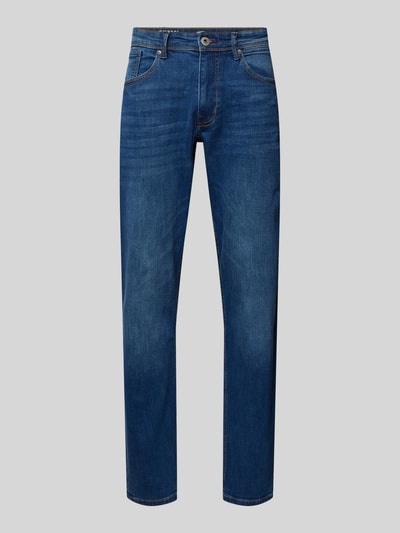 Petrol Slim Fit Jeans im 5-Pocket-Design Jeansblau 2
