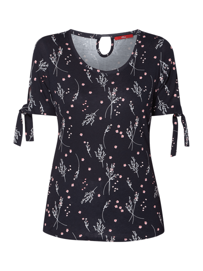 s.Oliver RED LABEL Shirt met cut-out Donkerblauw - 2