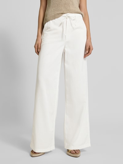 Oui Hose mit weitem Bein und Eingrifftaschen Offwhite 4