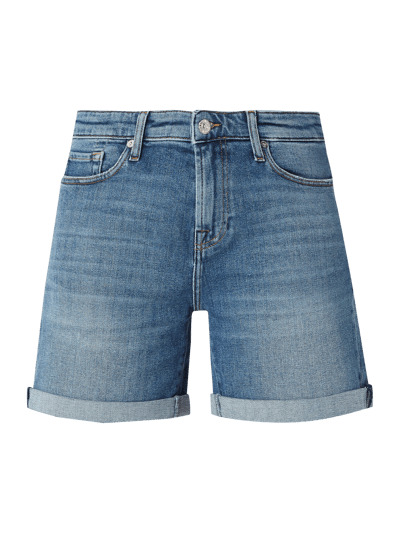 7 For All Mankind Jeansshorts met open pijpboorden Jeansblauw - 2