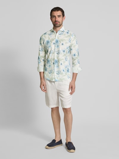 JOOP! Collection Slim Fit Business-Hemd mit Haifischkragen Modell 'Pai' Marine 1