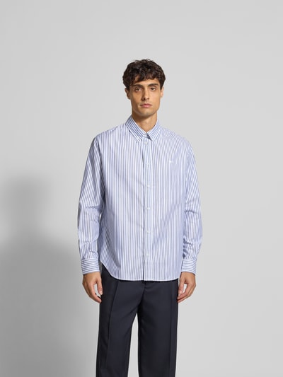 MAISON KITSUNÉ Regular Fit Freizeithemd aus Baumwolle Hellblau 4