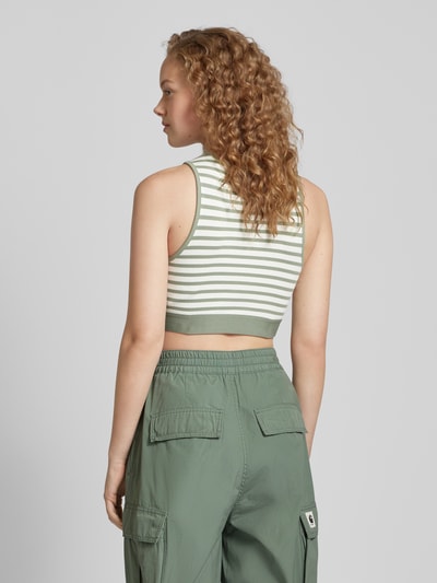 Only Crop Top mit Streifenmuster Modell 'MIMI' Schilf 5