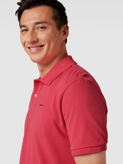 Gant Poloshirt mit Seitenschlitzen Modell 'Pique' Pink 3