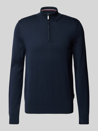 HECHTER PARIS Gebreide pullover met opstaande kraag Marineblauw - 2