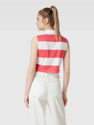 Tommy Jeans Cropped Poloshirt mit Label-Patch Pink 5