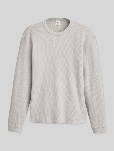 Levi's® Relaxed Fit Langarmshirt aus reiner Baumwolle Hellgrau Melange 2