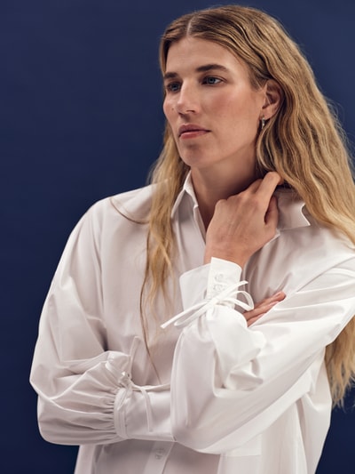 P&C* curated by Veronika Heilbrunner Hemdblusenkleid mit Schleifendetail Weiss 6