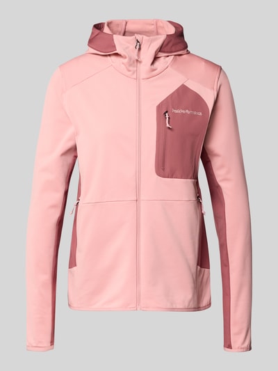 Produktfoto, Jacke mit Logo-Stitching von PEAK PERFORMANCE in Rosa mit Kapuze, Reißverschlüssen und Brusttasche, elastischer Material-Mix