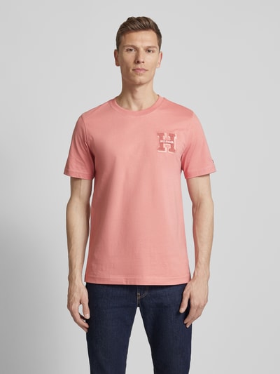 Tommy Hilfiger T-shirt met labelpatch Lichtrood - 4