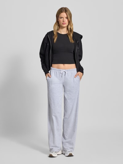 Review Sweatpants mit elastischem Bund Hellgrau Melange 1