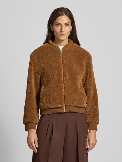 Smith and Soul Regular fit bomberjack van teddybont, model 'Teddy' Cognac - 4