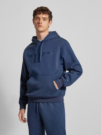 CHAMPION Hoodie met labelstitching Marineblauw - 4