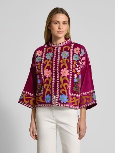 LOLLYS LAUNDRY Jacke mit Stitchings Modell 'Amby' Pink 4