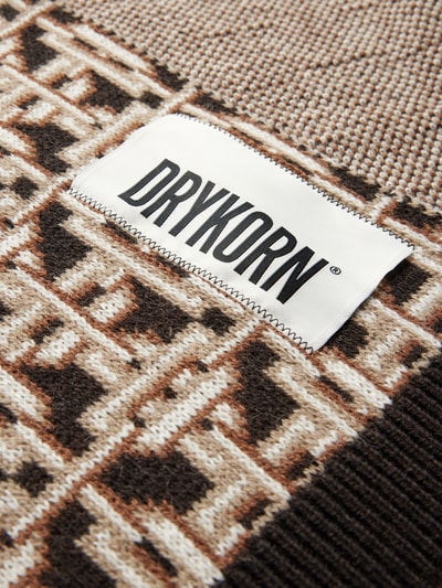 Drykorn Sjaal met labelpatch, model 'Cronica' Hazelnoot - 2