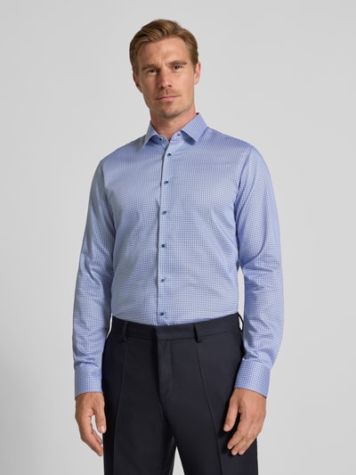 ETERNA Slim fit zakelijk overhemd met kentkraag Bleu - 4