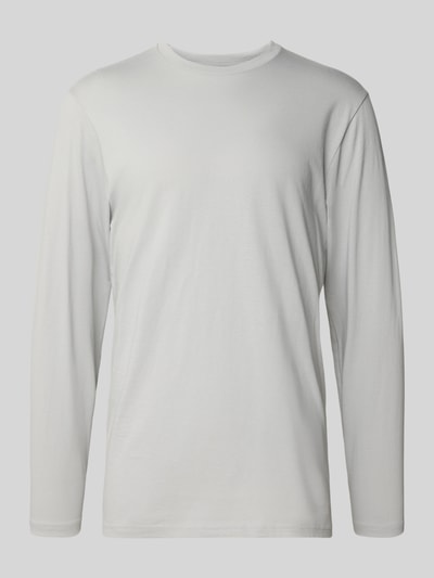 RAGMAN Shirt met lange mouwen en geribde ronde hals Steengrijs - 2