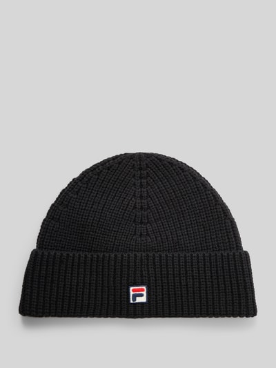 FILA Czapka beanie z wyhaftowanym logo model ‘BIELLA’ Czarny 1