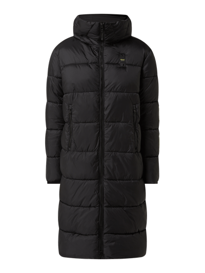 Blauer Usa Steppmantel mit Kapuze - wattiert   Black 2