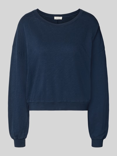Productfoto, donkerblauw katoen Sweatshirt met ronde hals en geribbelde boorden, loose fit, model 'SONOMA' van American Vintage