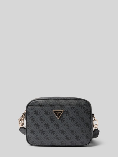 Guess Schoudertas met labelapplicatie, model 'MERIDIAN' Grafiet - 2