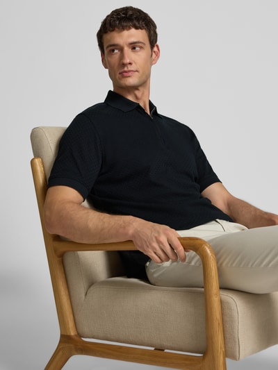 SELECTED HOMME Regular fit poloshirt van puur katoen, model 'ISAAC' Zwart - 3