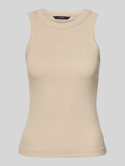 Vero Moda Slim Fit Tank Top aus Baumwoll-Mix Modell 'SMILE CAISA' Beige 2