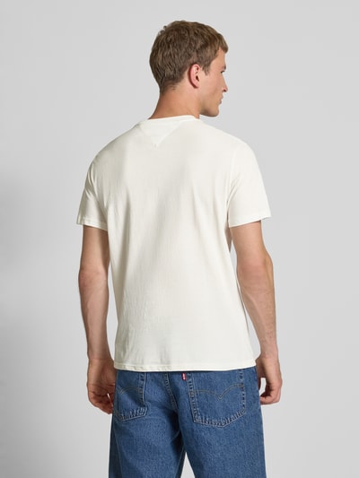 Tommy Jeans Regular Fit T-Shirt aus reiner Baumwolle Offwhite 5