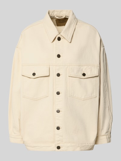 American Vintage Kurtka jeansowa z kieszeniami na piersi model ‘SNOPDOG’ Écru melanż 2