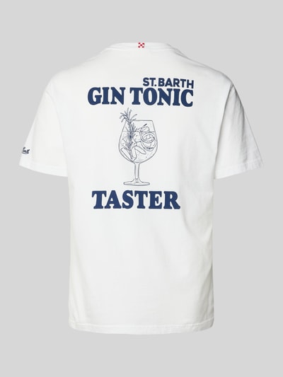 MC2 Saint Barth T-Shirt mit Rundhalsausschnitt Modell 'TASTE GIN TONIC' Weiss 3