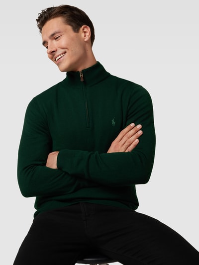 Polo Ralph Lauren Strickpullover aus Wolle mit Logo-Stitching Dunkelgruen 3