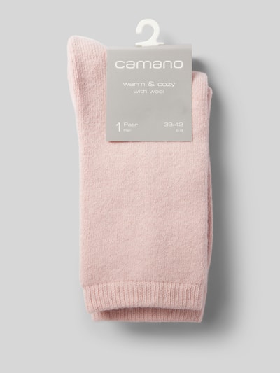 camano Socken mit Label-Schriftzug Rose 3