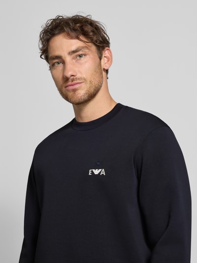 Emporio Armani Sweatshirt mit Label-Stitching Marine 3