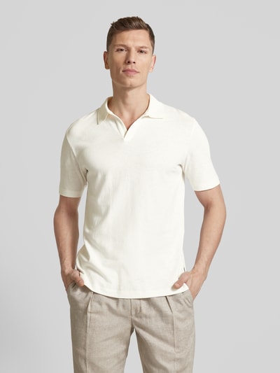 Marc O'Polo Poloshirt met V-hals Wit - 4