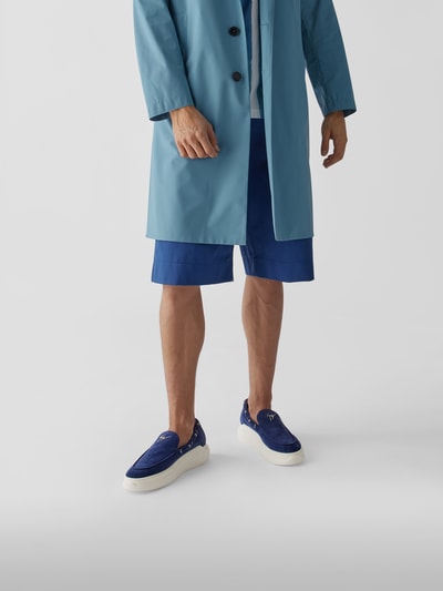 Giuseppe Zanotti Loafer aus Veloursleder Marineblau 1