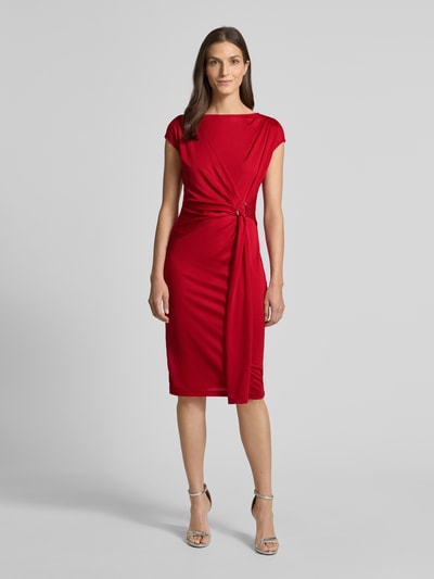 Lauren Ralph Lauren Knielanges Kleid in Wickel-Optik Modell 'Gervas' Rot 4