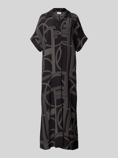 Jake*s Collection Midikleid mit Hemdblusenkragen Black 2