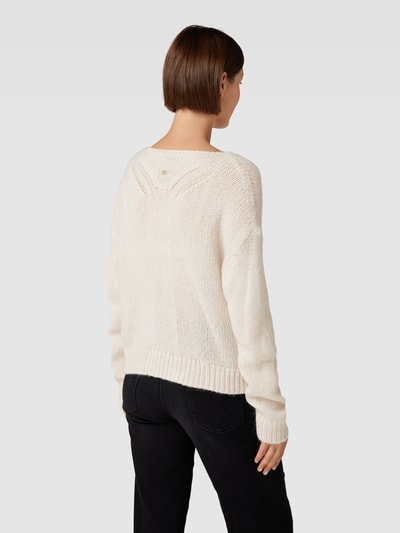 JOOP! Gebreide pullover met ronde hals Ecru - 5