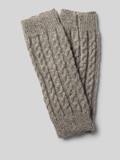 camano Stulpen mit Zopfmuster Modell 'COSY CABLE STITCH LEGWARM' Hellgrau 1