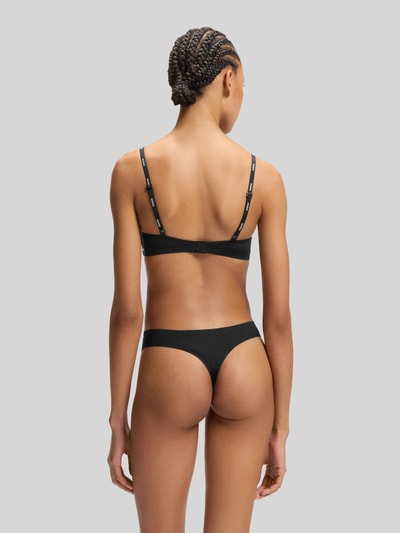 HUGO String im Leo-Print mit Allover-Muster Modell 'SHADOW THONG' Black 4