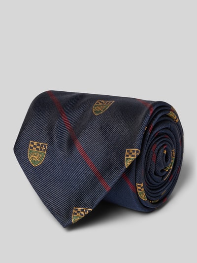 Polo Ralph Lauren Zijden stropdas met labeldetail aan de achterkant Marineblauw - 1