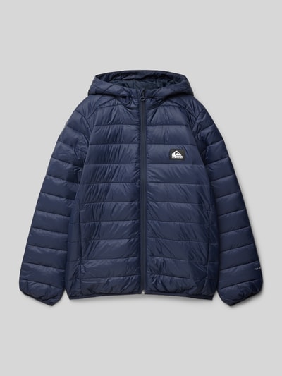 Quiksilver Gewatteerd jack met labelpatch, model 'SCALY’ Marineblauw - 1