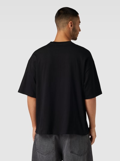 REVIEW Oversized T-Shirt mit Label-Print Black 5