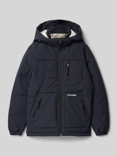 Jack & Jones Steppjacke mit Reißverschlusstaschen Modell 'OTTO' Marine 1