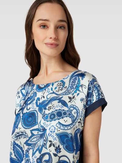 Princess Goes Hollywood T-shirt z nadrukiem z przodu model ‘paisley’ Błękitny 3