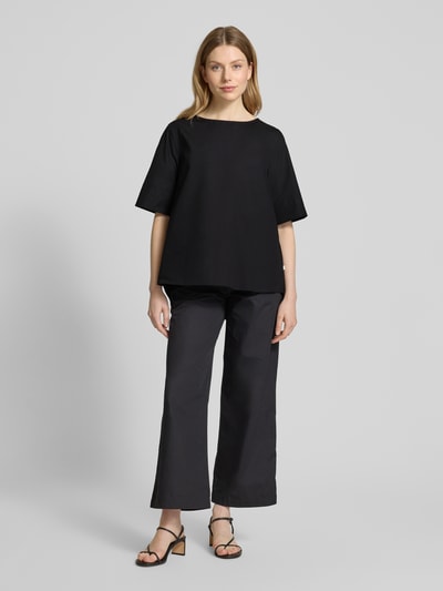 MAERZ Muenchen Regular Fit Blusenshirt mit Rundhalsausschnitt Black 1