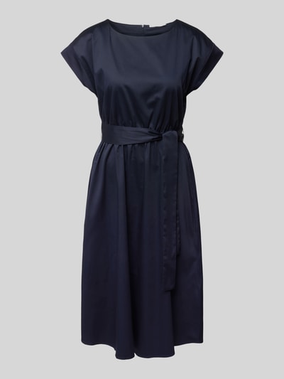 Christian Berg Woman Selection Knielanges Kleid mit Bindegürtel Marine 2