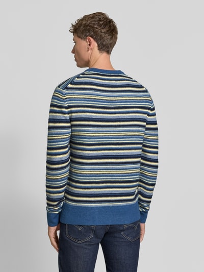 Scotch & Soda Regular Fit Strickpullover mit Streifen-Muster Bleu 5